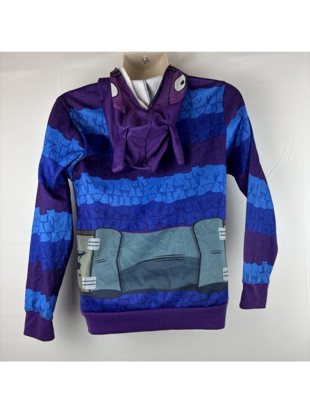 Fortnite Loot Llama Zip Hoodie Youth LG Costume Purple Blue Full Zip Jacket - Picture 6 of 7